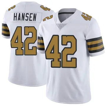 Youth Chase Hansen New Orleans Saints Limited White Color Rush Jersey