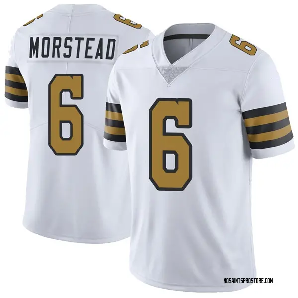 Youth Thomas Morstead New Orleans Saints Limited White Color Rush Jersey